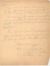 Letter from Ella L. Smyrl and C. A. Fishburne, July 7, 1931