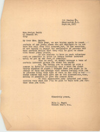 Letter from Ella L. Smyrl to Evelyn Smith, September 24, 1931