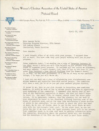 Letter from Kathaleen Carpenter to Amanda Keith, April 28, 1950