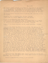 Minutes to the Board of Management, Coming Street Y.W.C.A., May 5, 1931