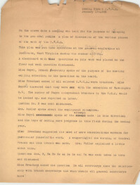 Minutes, Coming Street Y.W.C.A., January 17, 1932