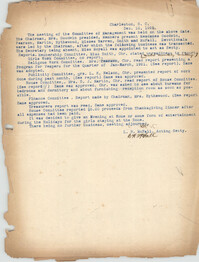 Minutes to the Management Committee, Coming Street Y.W.C.A., December 10, 1920