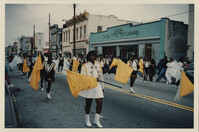 Photograph of a Color Guard Performing in a Parade