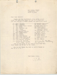 Letter to Miss Heyward, March 17, 1940