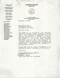 Letter from Brenda C. Murphy to Elnora Bryan, December 6, 1990