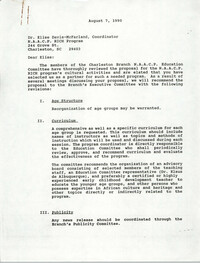 Letter from Robert Campbell, Jr. to Elise Davis-McFarland, August 7, 1990