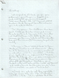 Handwritten Speech, 1991 Freedom Fund Banquet, David Coleman