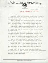 Letter from Garey A. Hyatt to a Group Leader, October 18, 1990