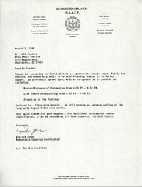 Letter from Aquilla Jones to Bill Sanders, August 2, 1988