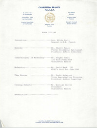 Form Outline, National Association for the Advancement of Colored People