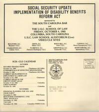 Social Security Update Implementation of Disability Benefits Reform Act, Video/CLE Seminar Pamphlet, October 4, 1985, Russell Brown