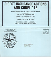 Direct Insurance Actions and Conflicts, Continuing Legal Education Seminar Pamphlet, August 30, 1985, Russell Brown