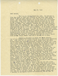 Letter from Sidney Jennings Legendre, May 17, 1944