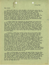 Letter from Sidney Jennings Legendre, May 16, 1943