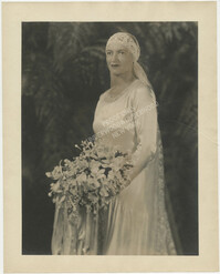 Bridal portrait photograph of Gertrude Legendre