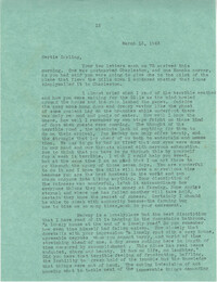 Letter from Sidney Jennings Legendre, March 13, 1943