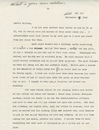 Letter from Sidney Jennings Legendre, September 28, 1942