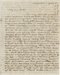 Letter from Drayton Grimke, to his father, Thomas S. Grimke, April 28, 1829