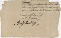 Thomas S. Grimke Autograph Collection, autograph of Benjamin Smith, Governor of North Carolina, undated