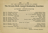Invitation to seventy-sixth commencement exercises