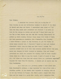 Letter from Gertrude Sanford Legendre, August 28, 1945