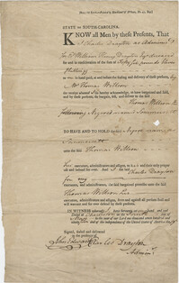 Bill of Sale to Thomas Willson for the purchase of a slave named Sommersett, May 4, 1795
