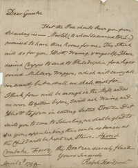 Letter to John F. Grimke from Ralph Izard, April 2, 1790
