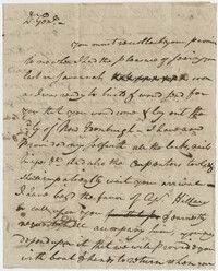 Letter to Major General McIntosh from Major [John?] Berrien, August 20, 1784