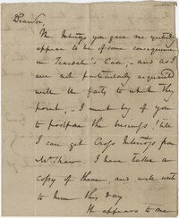 Letter to John F. Grimke from N. Marshal, March 21, 1798