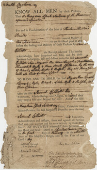 Bill of Sale for six slaves to Mary Ann Clark Sanders of Charleston, South Carolina, May 2, 1773