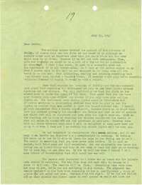 Letter from Sidney Jennings Legendre, July 10, 1943
