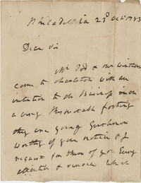 Letter from General Robert Howe to John F. Grimke, October 23, 1783
