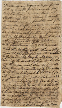 Portion of a will by Thomas Drayton[?], unsigned, undated
