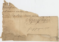 Thomas S. Grimke Autograph Collection, autograph of Henry Parker, Governor of Georgia, 1750