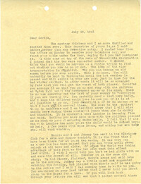 Letter 1 from Sidney Jennings Legendre, July 28, 1943