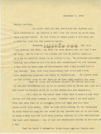 Letter from Sidney Jennings Legendre, December 1, 1942