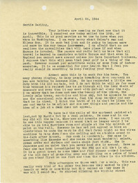 Letter from Sidney Jennings Legendre, April 25, 1944