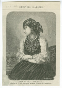 Salon de 1866. - Juive d'Alger, aquarelle de S. A. I. la princesse Mathilde.