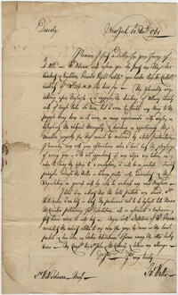 Letter to Sir William Johnson Vart from John Watts, November 30, 1769