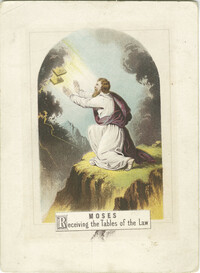 Moses receiving the Tables of the Law