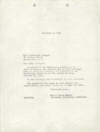 Letter from Laura McFall to Christine Brodgen, February 9, 1951