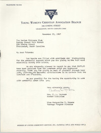 Letter from Christine O. Jackson and Marguerite D. Greene, November 22, 1967