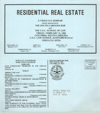Understanding Residential Real Estate, Video/CLE Seminar Pamphlet, February 15, 1985, Russell Brown