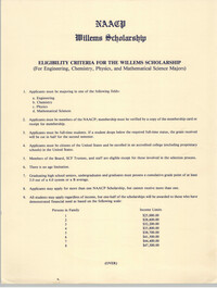 Application Instructions, NAACP Willems Scholarship