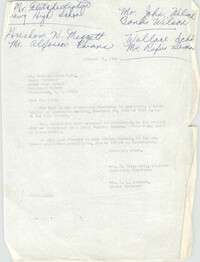 Letter from Mrs. F. Perry Metz and Christine O. Jackson to Richard Allen Ford, October 31, 1966
