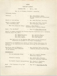 Y.W.C.A. Electors' Assembly Agenda, May 8, 1951