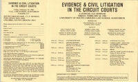 Evidence & Civil Litigation in the Circuit Courts, Continuing Judicial Education Seminar Pamphlet, February 22, 1985