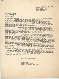 Letter from Ella L. Smyrl to Lula Norris, April 27, 1932