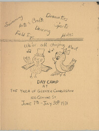 Y.W.C.A. of Greater Charleston Day Camp Application, July 1971
