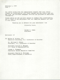 Letter from Dwight C. James, February 1, 1989, Page 2